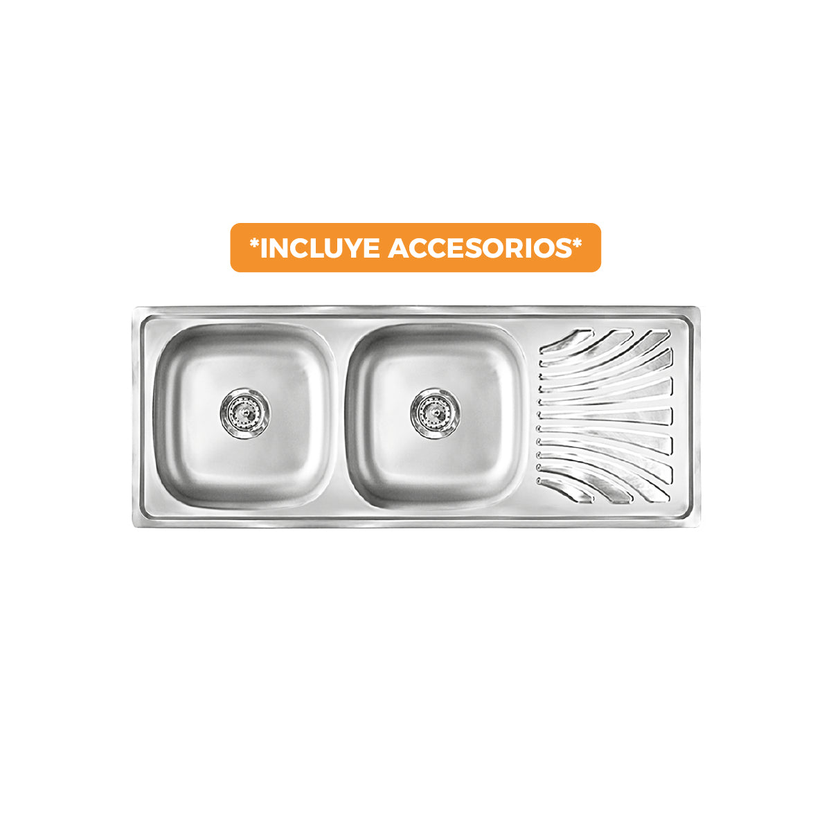 Lavadero Ace Inox D/Poza C/Escurri 1.20X50 (Jw12050Pa) Fratelli (L)